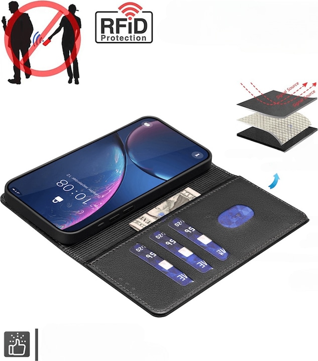 Productafbeelding Binfen Color Galaxy A16 - BINFEN leren hoesje met RFID-locker (Samsung Galaxy A16 5G)