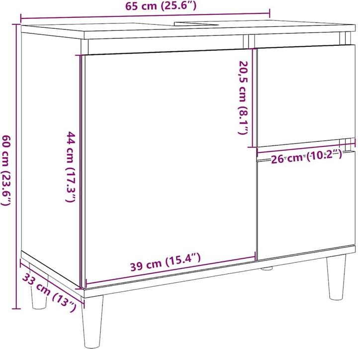 Produktbild vidaXL Jesajas (65 x 33 x 60 cm)