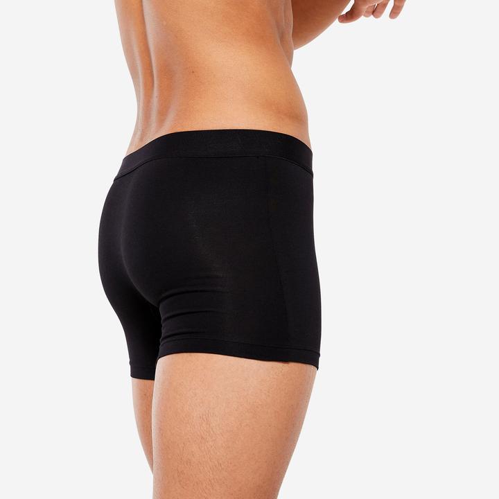 Immagine prodotto Domyos Boxer da uomo in cotone confezione da 3 pezzi - nero/grigio/blu (3XL, confezione da 3)