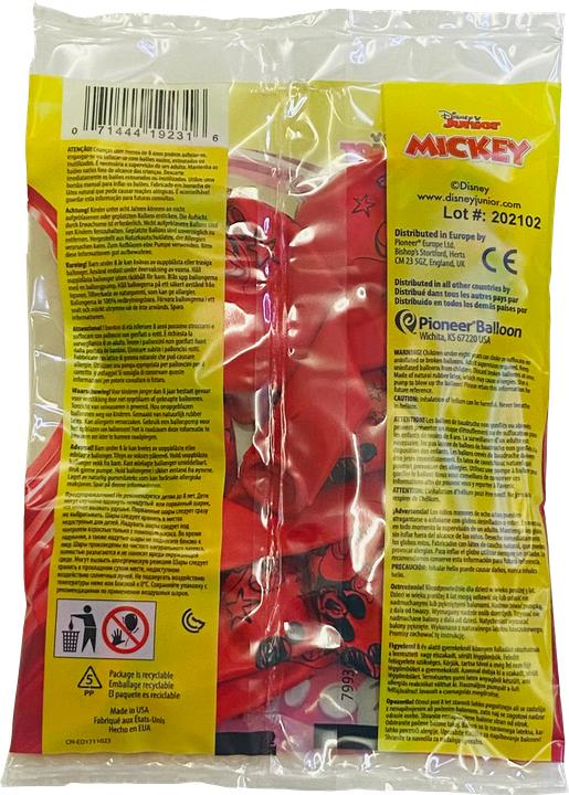 Produktbild Pionneer Rote Luftballons Mickey Mouse (6 x)