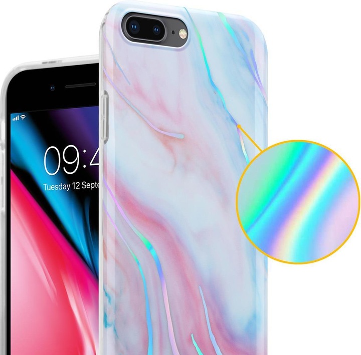 Produktbild Cadorabo IMD TPU Bunter Marmor Cover (Apple iPhone 8 Plus, Apple iPhone 7 Plus, Apple iPhone 7s Plus)