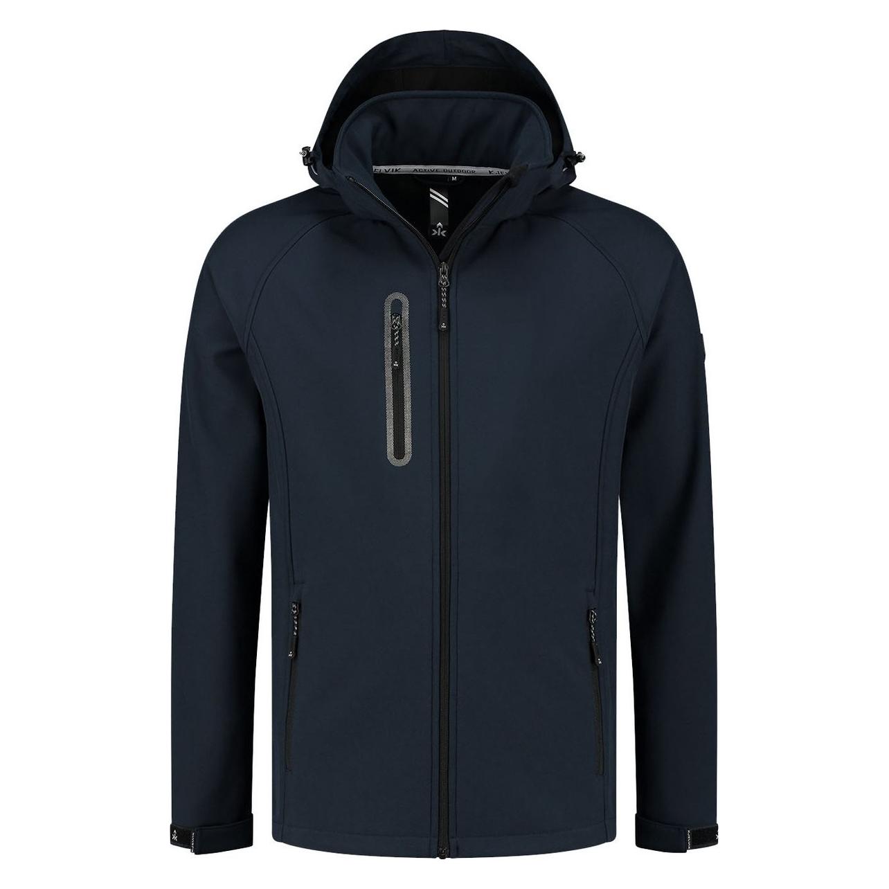 Kjelvik, Mannen, Outdoor Jassen, Kevan Softshelljas Heren - Maat L (L), Blauw, L