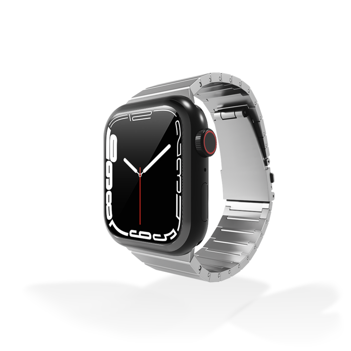 Produktbild Strap-it Smartwatch bandje - Geschikt voor Apple Watch luxe bandje - zilver - Horlogeband / Polsband (Titan, Apple Watch)