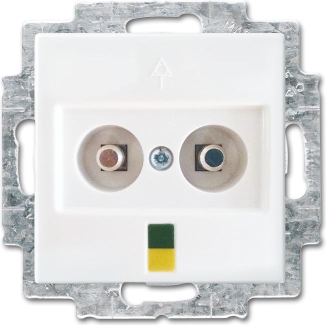 Produktbild Busch-Jaeger 2fach Einsatz Potenzial-Ausgleichsstecker-Dose Busch-balance SI Alpinweiss 2095 UC-914 (2095 UC-914)