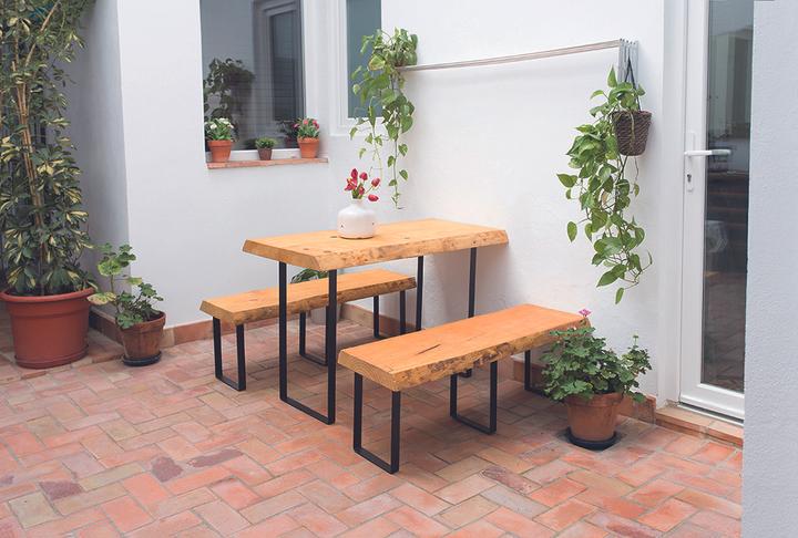 Actual product image Werkstarck Tischkufen 400x350x40x5 schwarz matt