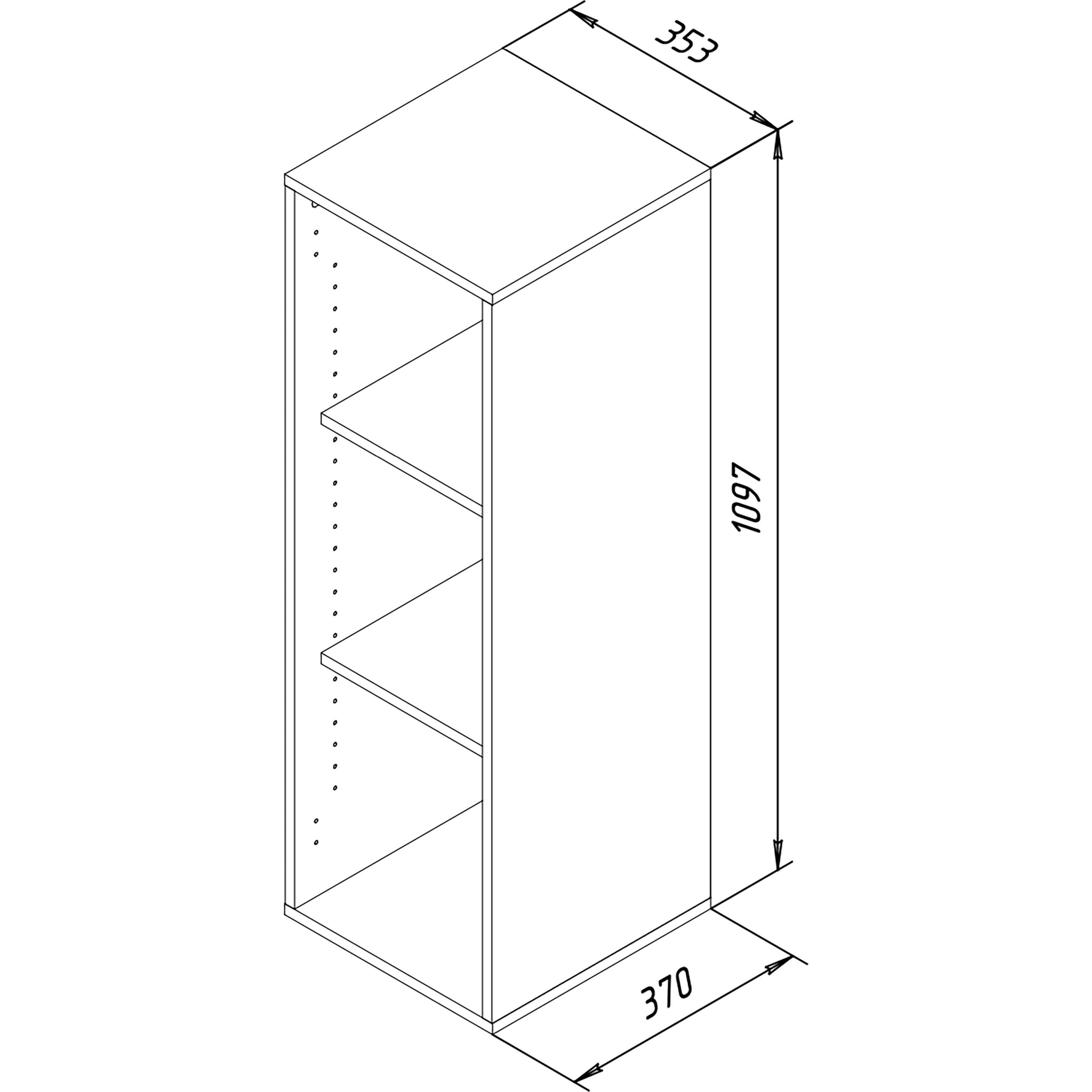 Thumbnail - VCM, Aktenschrank, Holz Büroschrank Aktenregal Lona l 3 Fächer (35 x 37 x 110 cm)