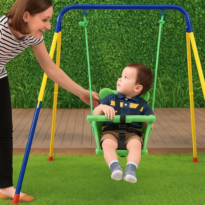 Immagine prodotto Extralink Schwarzwald Rahmenschaukel, Babyschaukel für Kleinkinder 116x140x123cm