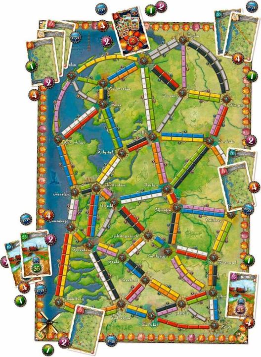 Produktbild Asmodée Ttr Ticket To Ride Map Collection Nederland (Deutsch, Englisch, Französisch, 2 - 5 Spieler)