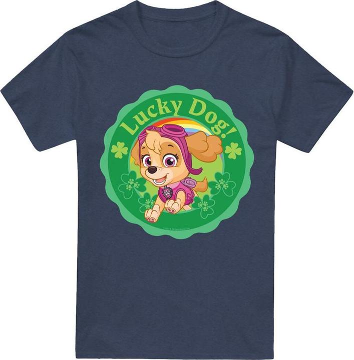 Actual product image Paw Patrol Unisex Adult Lucky Dog St Patricks Day T-Shirt (S)