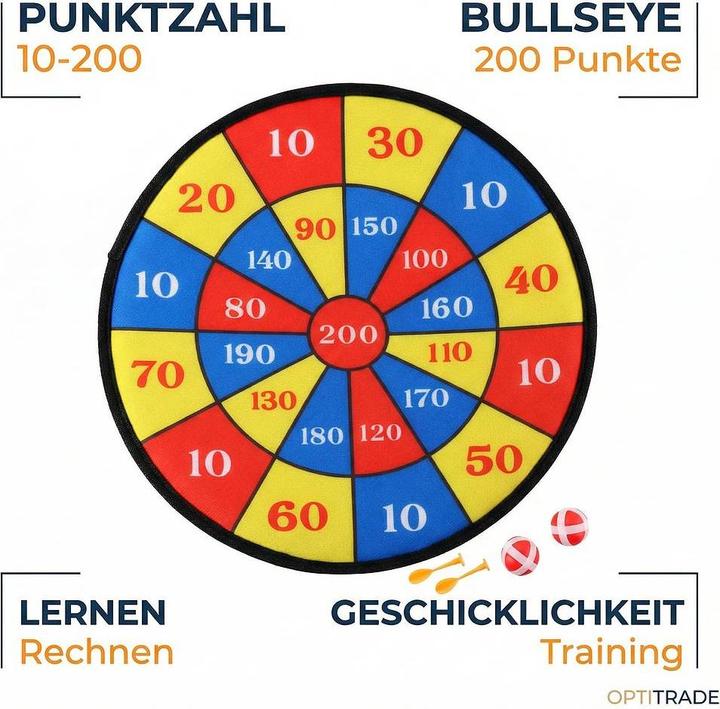 Actual product image Eddy Toys Dartboard with velcro balls and darts