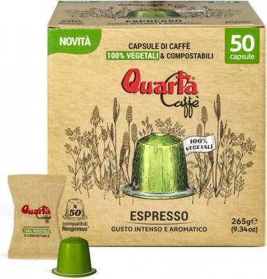 Immagine prodotto Quarta Caffé Capsule Nespresso Espresso (50 capsule) (50 x Porta.)