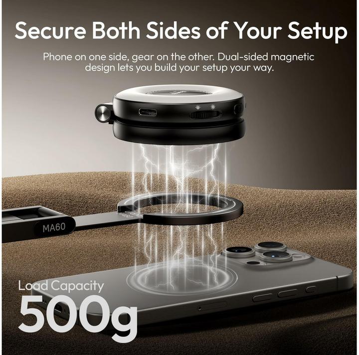 Actual product image Ulanzi MA60 Foldable Magnetic Phone Tripod