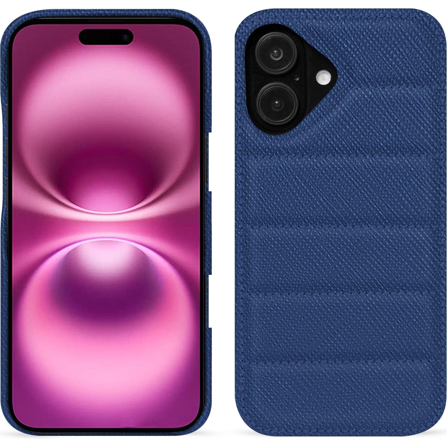 Noreve Lederschutzhülle (Apple iPhone 16 Plus), Smartphone Hülle, Blau
