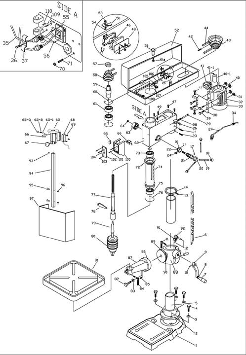 Actual product image Proton Bench drill BMT-1605M