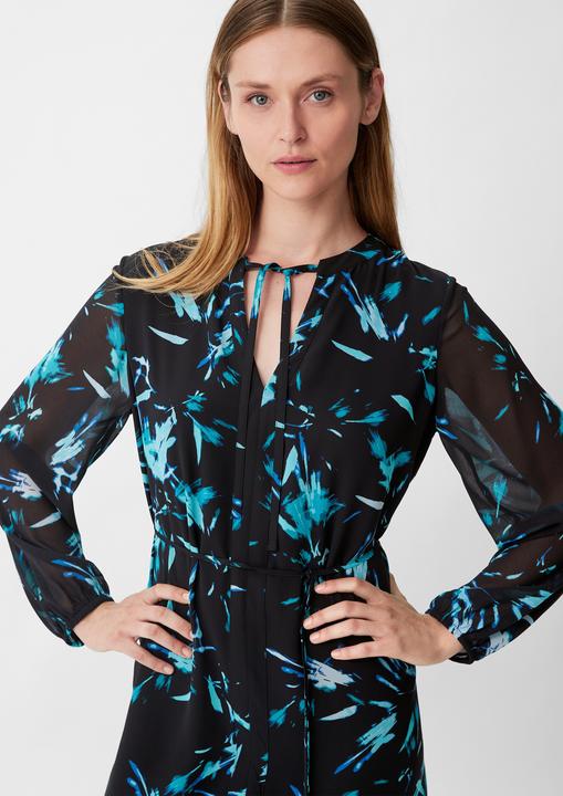 Produktbild Comma Kleid Chiffonkleid mit Stoffgürtel (36)