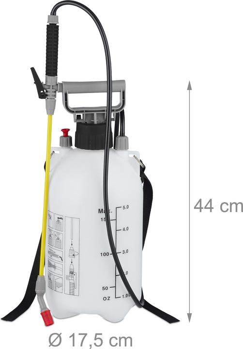 Actual product image Relaxdays Pressure sprayer (5 l)