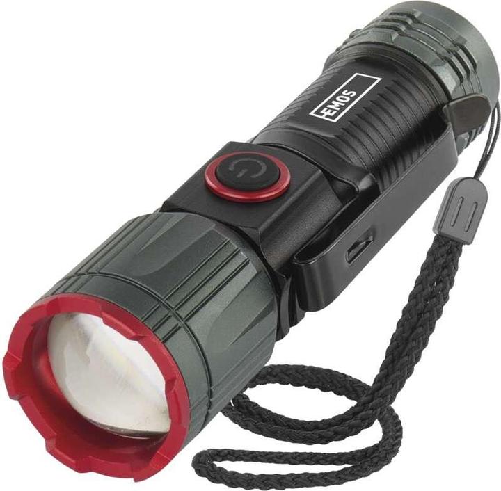 Produktbild Emos LED RECHAR. METAL FLASHLIGHT SMALL 350 lm, 700mAh (9 cm, 300 lm)