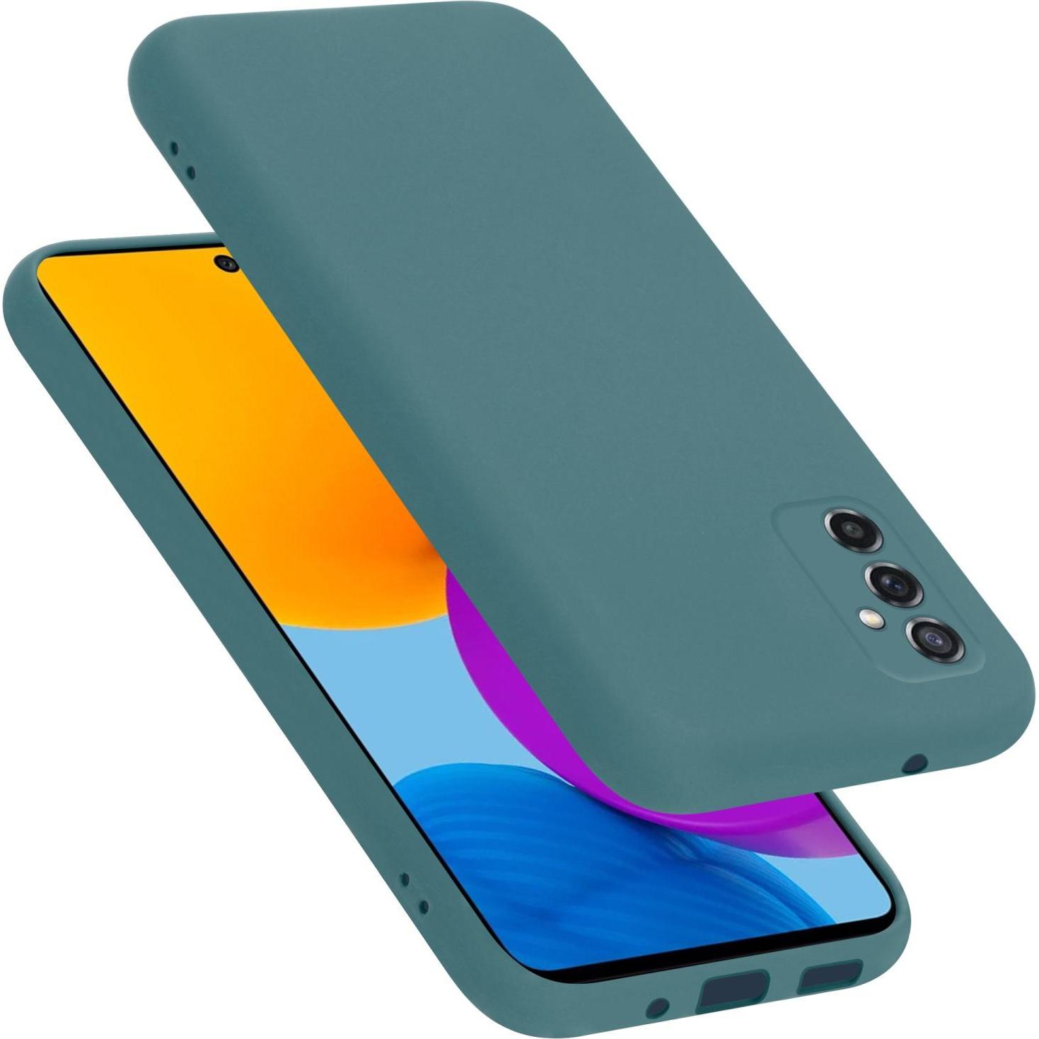 Cadorabo TPU Liquid Silicone Case Hülle für Samsung Galaxy M52 5G (Samsung Galaxy M52 5G), Smartphone Hülle, Grün