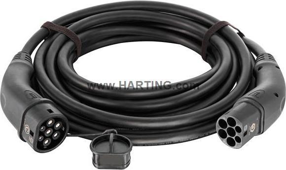 Harting Ladekabel 2 x Type 2 stik 32A 22KW 3F 7,5m (Typ 2, 22 kW, 32 A, 7.50 m)