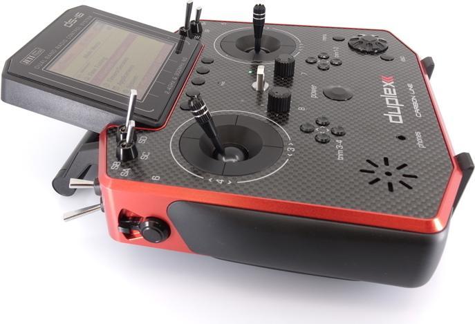 Actual product image Jeti Handheld transmitter DS-16 II Carbon Line Red Multimode