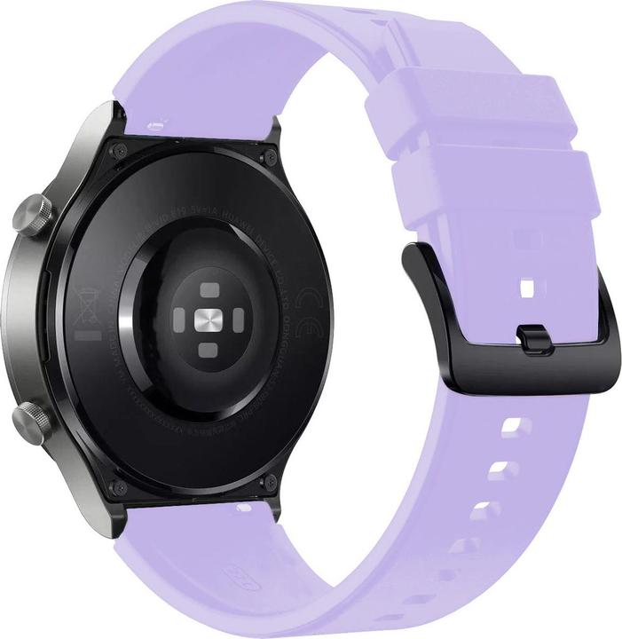 Image du produit Marka Niezdefiniowana Bracelet en silicone pour Huawei Watch GT 2/3/4/2 Pro/3 Pro/4 Pro/GT 2e 46mm - Violet (46 mm, Silicone)