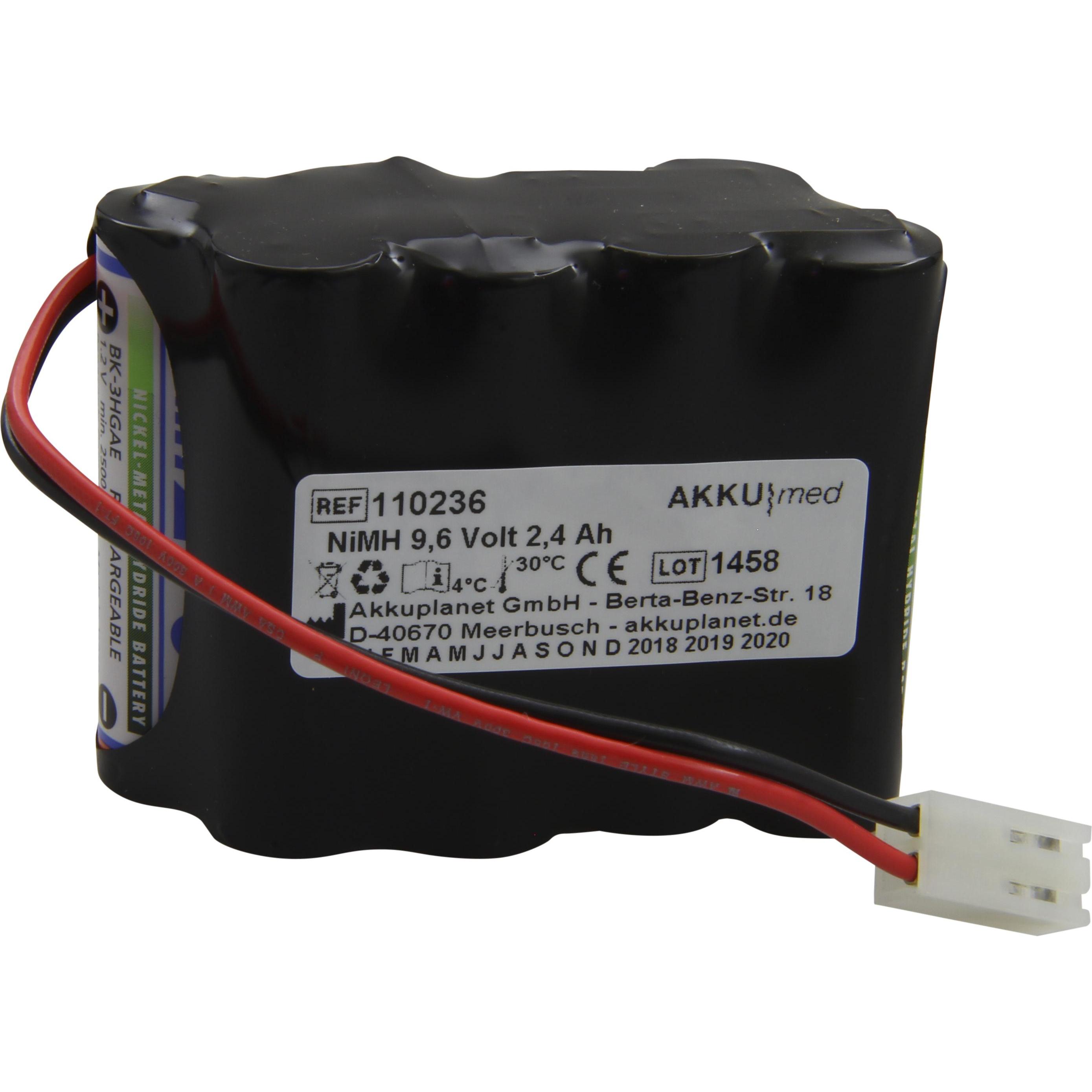 XCell NiMH Akku passend für Cardiette EKG Recorder AR600ADV 9,6 Volt/ 2,4 Ah CE Konform (1 Stk., 2400 mAh), Batterien + ...