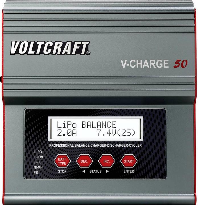 Actual product image Voltcraft Multifunction charger VCharge 50 AluCase