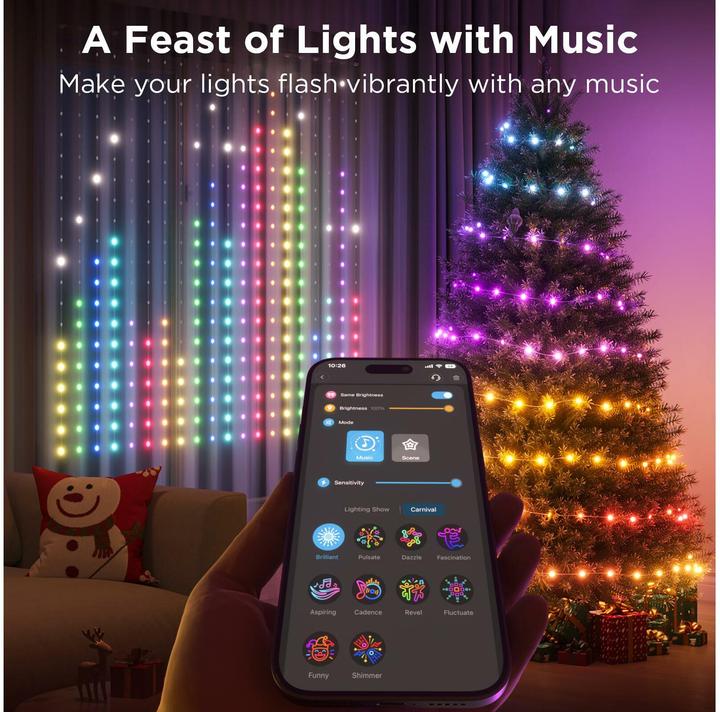 Actual product image Govee Curtain Light (RGBIC, 150 cm, Indoor)