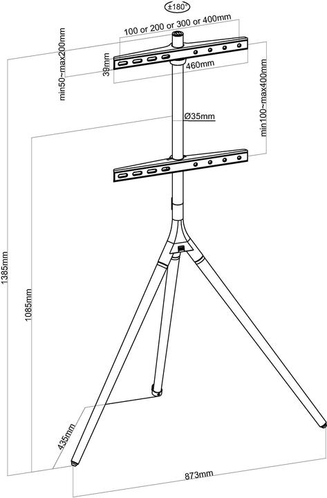 Immagine prodotto One for All Tripod WM7472 (65", 30 kg)