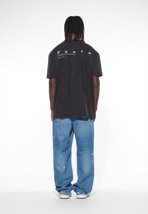 Actual product image Lost Youth LY ACID WASHED TEE DOVE - 105673 (L)