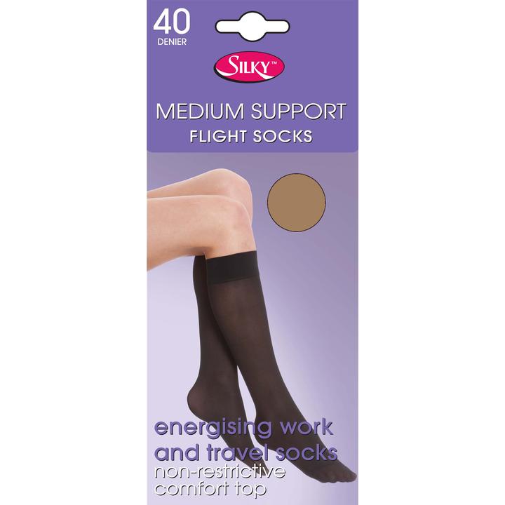 Produktbild Silky Kompressionsstrümpfe Reisekniestrumpf 1 Paar (40 DEN, 36 - 41)