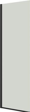 Produktbild Dansani fast vaeg 197,5 x 77-79 cm sort/klart glas