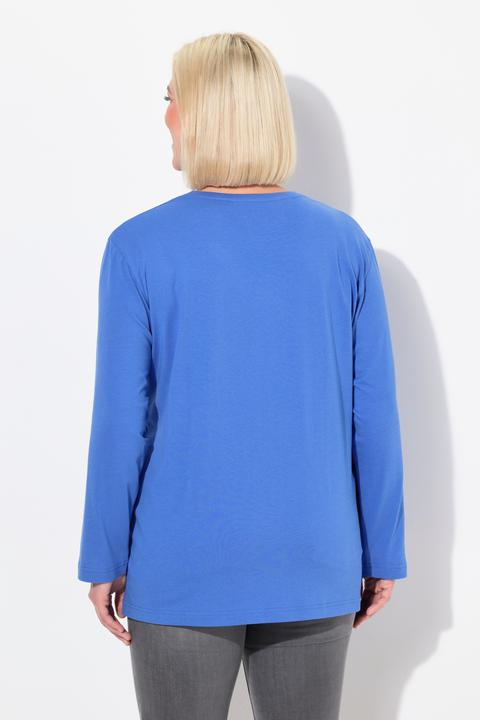 Produktbild Ulla Popken Shirt, V-Ausschnitt, Relaxed, Langarm (60)