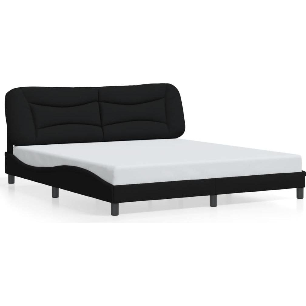 VidaXL, Bett, Bettgestell mit LED Stoff (180 x 200 cm)