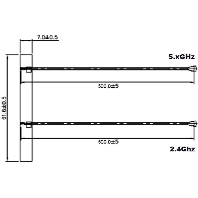 Thumbnail - Delock 2xMHF WLAN-AC Doppel Antenne (WLAN), Netzwerkantenne