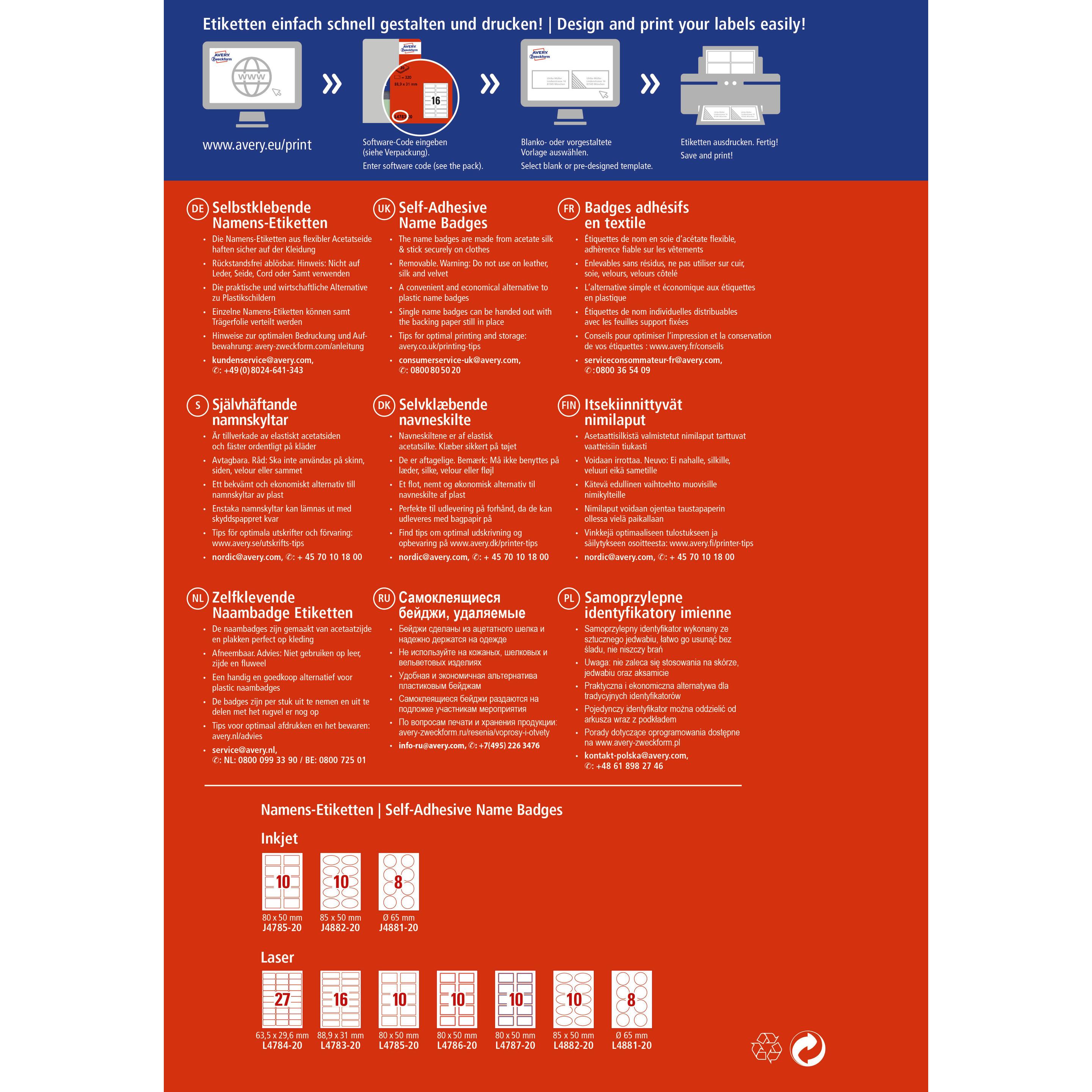 Thumbnail - Avery, Etiketten, Im Namen der Labels