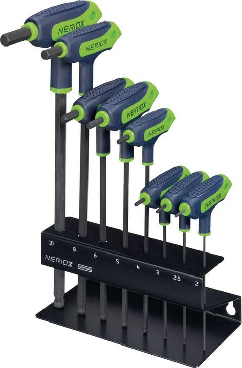 Neriox Jeu de tournevis à six pans 8 pièces, 2...10 mm (hexagone)