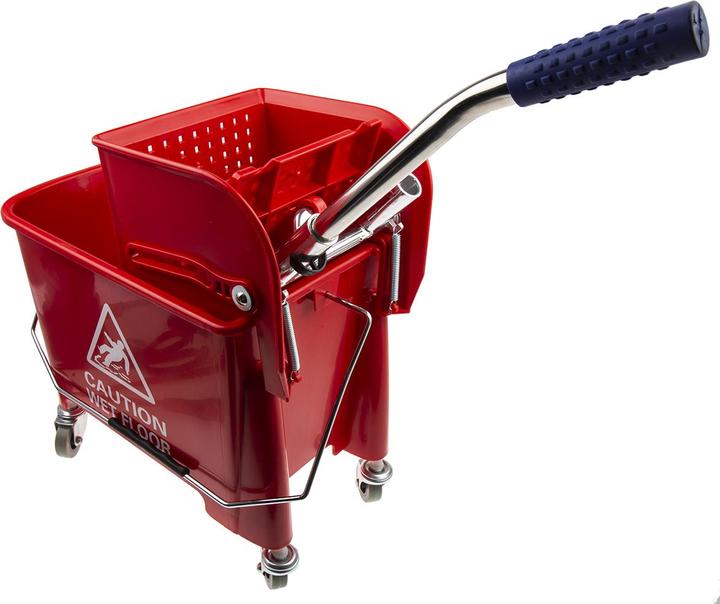 Produktbild RS PRO Wischeimer mit Rollen Rot 20L (1 Stk.)