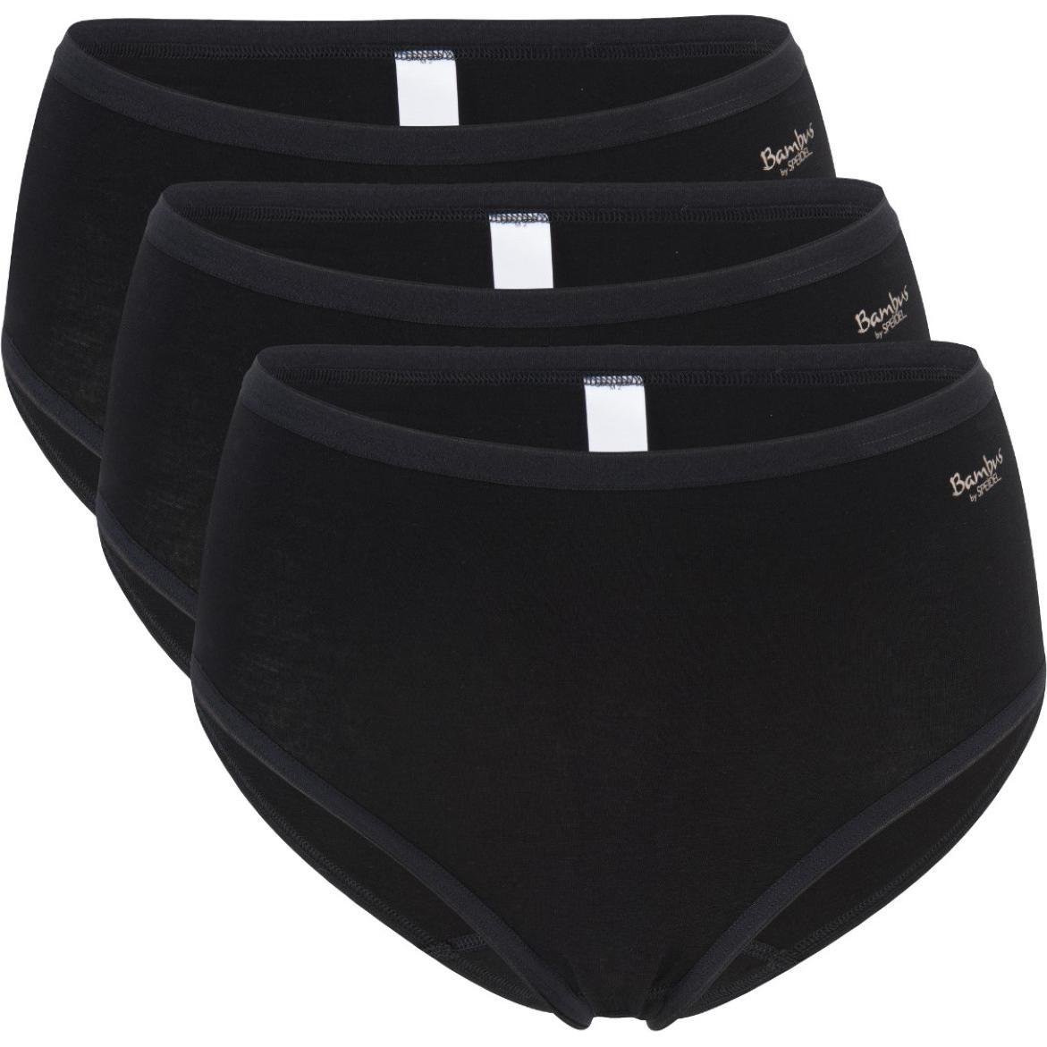 Speidel, Damen, Unterhosen, 3er-Pack Bambus Midi-Slip, Schwarz, (46, 3er Pack)