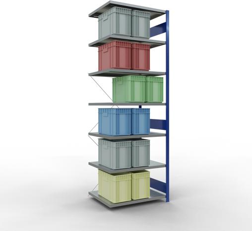 Produktbild Schulte Lagertechnik Stecksystem Anbauregal MULTIplus250 mit Kreuzstrebe