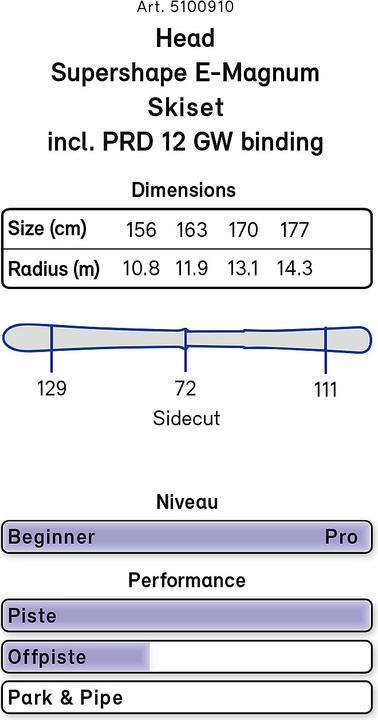 Produktbild Head Supershape E Magnum (170 cm, Ohne Bindung)