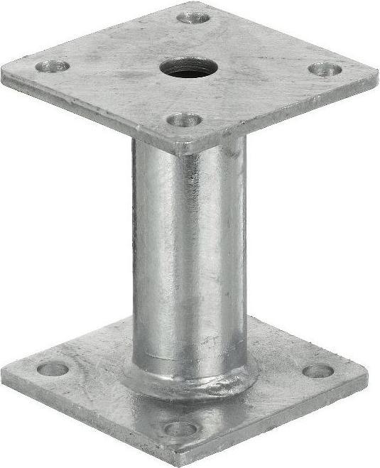 Actual product image Pitzl Post support timber connector, rigid support foot H 125 mm Plates 100x100x6mm (1 pcs.)