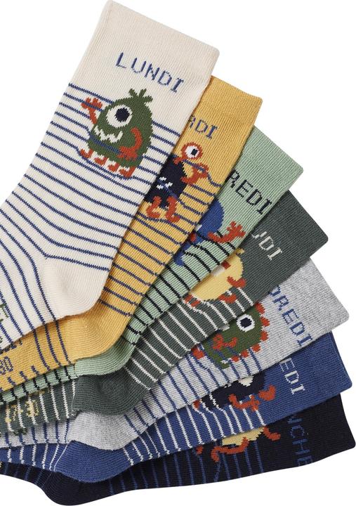 Actual product image Vertbaudet 7er-Pack Jungen Socken mit Monster (pack of 7, 35, 38)