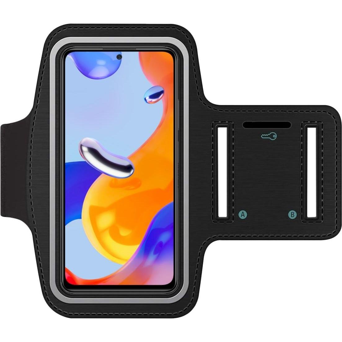 SmartFitness Xiaomi Redmi Note 11 Handy Sport Armband, Smartphone Sportarmband, Schwarz