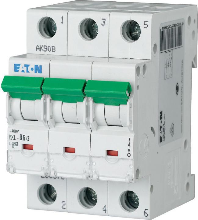 Image du produit Eaton Disjoncteur type C 6A 3 pôles