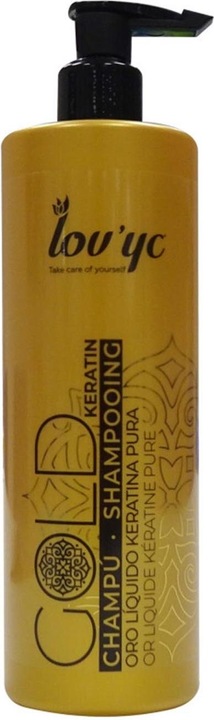 Lov'yc Gold Shampoo Reines Keratin 500ml (500 ml, Flüssiges Shampoo)