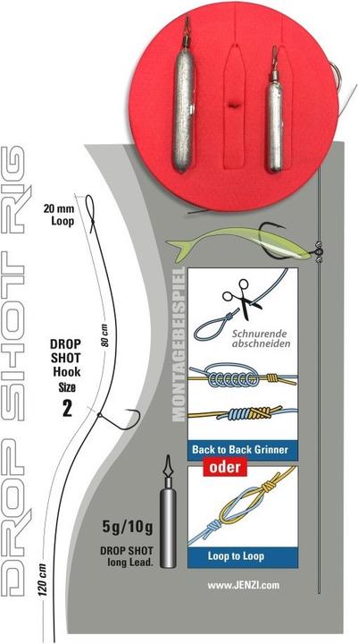 Actual product image Jenzi Drop Shot Ready Kit - Ready to Fish