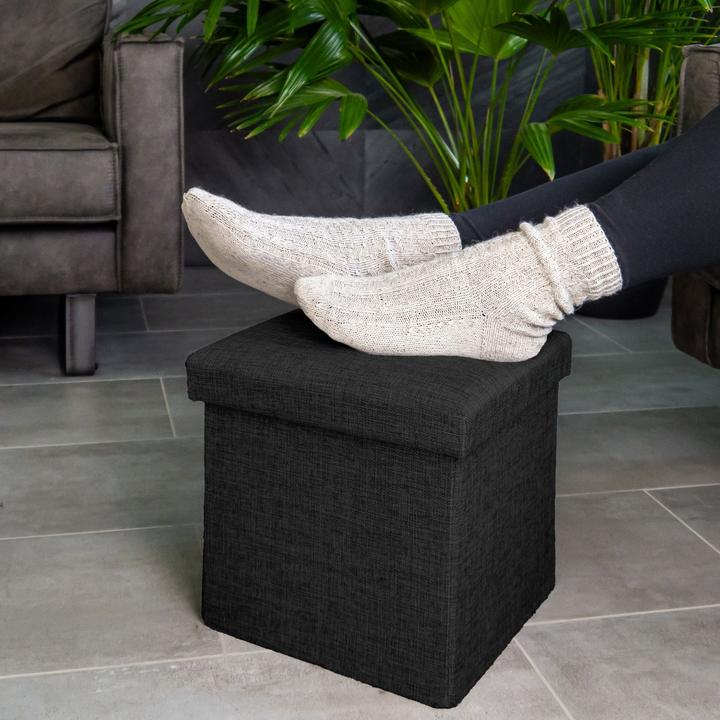 Produktbild Intirilife Sitzwürfel DIAMANT SCHWARZ