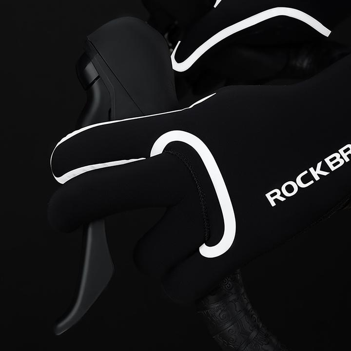 Actual product image Rockbros full waterproof cycling gloves, size: XXL - black (XXL)