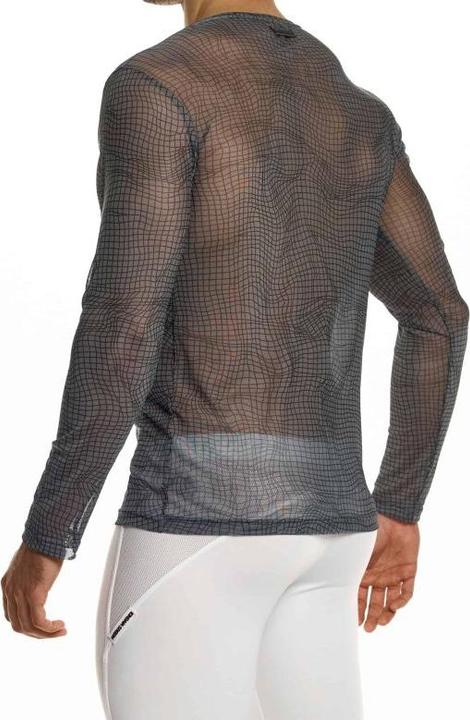 Actual product image Abstract Net Long Sleeve Shirt Grau Medium (M)